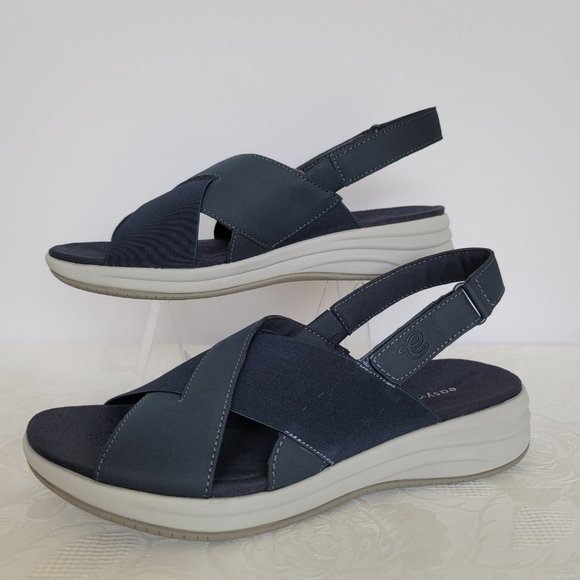 EASY SPIRIT Daimiel3 Textile Sandals- Navy color- Women's Size 9M - Picture 6 of 11